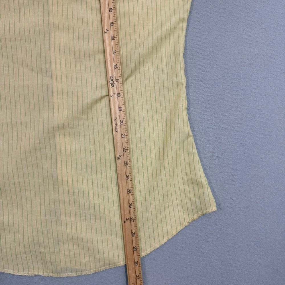 Vintage Short Sleeve Button Shirt Medium Striped Thin Rockabilly 70s 80s Preppy - Picture 9 of 10